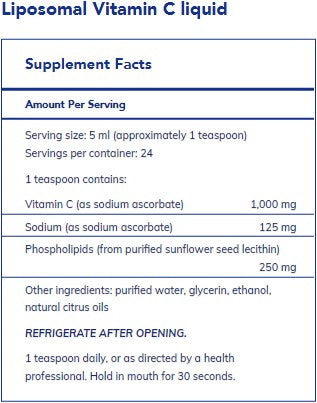 Pure Encapsulations Liposomal Vitamin C liquid 4 oz.