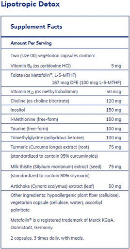 Pure Encapsulations Lipotropic Detox 120c