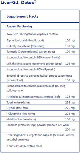 Pure Encapsulations Liver GI Detox 60c