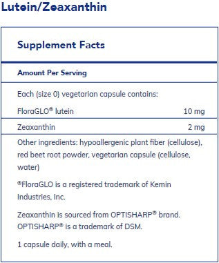 Pure Encapsulations Lutein-Zeaxanthin 60c