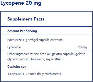 Pure Encapsulations Lycopene 20mg 120c