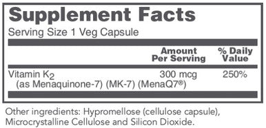 Protocol for Life Balance MK-7 Vitamin K2 Extra Strength 300 mcg 60vc