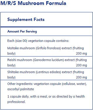 Pure Encapsulations M-R-S mushroom formula 120c