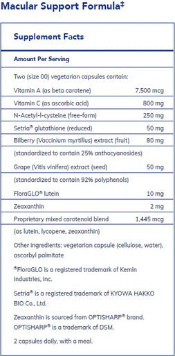 Pure Encapsulations Macular Support Formula 120C