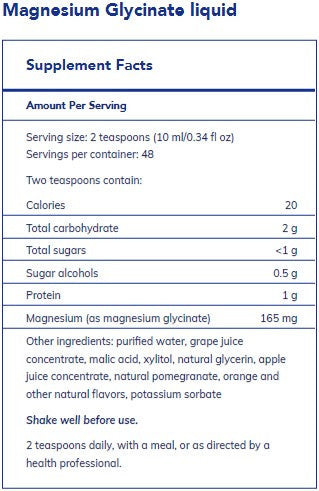 Pure Encapsulations Magnesium glycinate liquid 480 ml