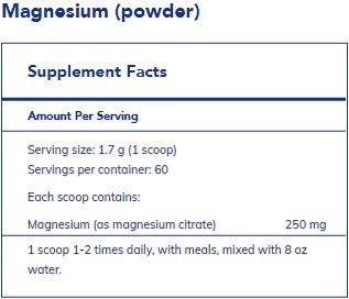 Pure Encapsulations Magnesium Powder (citrate) 107g