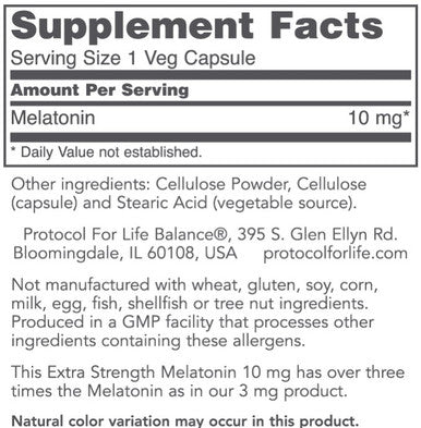 Protocol for Life Balance Melatonin 10mg 100vc