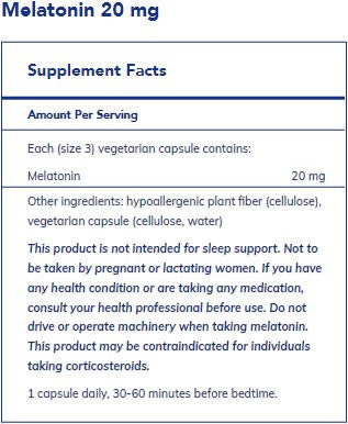 Pure Encapsulations Melatonin 20mg 180c