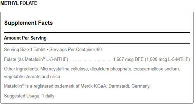 Douglas Laboratories Methyl Folate L-5-MTHF 1,000 mcg 60T