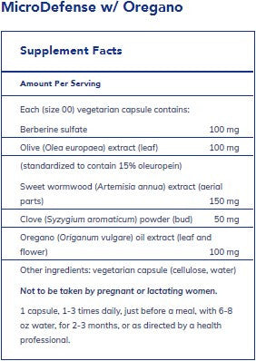 Pure Encapsulations MicroDefense w/Oregano 180c