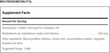 Douglas Laboratories Molybdenum 250mcg 100T