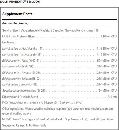 Douglas Laboratories Multi-Probiotic 4 Billion 100c