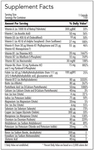 Allergy Research Group Multi-Vi-Min 150c