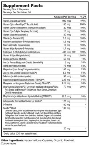 Advanced Nutrition by Zahler Multi Vitamin Calm 60c