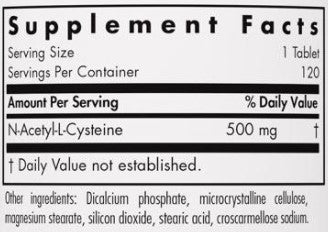 Allergy Research Group NAC N-Acetyl-L-Cysteine 120T