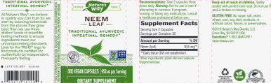 Natures Way Neem Leaf 100c