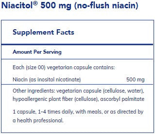 Pure Encapsulations Niacitol 500mg 120c