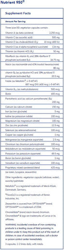 Pure Encapsulations Nutrient 950 180c