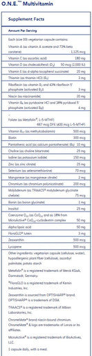 Pure Encapsulations O.N.E Multivitamin 120c