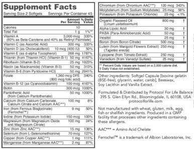 Protocol for Life Balance Ortho Multi 90sg