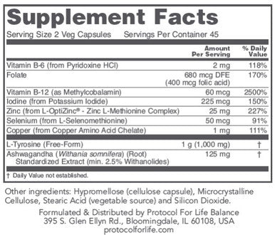 Protocol for Life Balance Ortho Thyroid 90vc