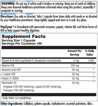 Nutra BioGenesis PanZyme 180c