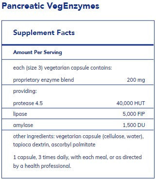 Pure Encapsulations Pancreatic VegEnzymes 180c