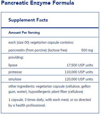 Pure Encapsulations Pancreatic Enzyme Formula 60c