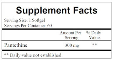 Cardiovascular Research Pantethine 300mg 60sg