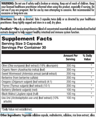 Nutra BioGenesis ParaBiotic Plus 90c