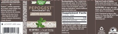 Natures Way Pepogest Peppermint Oil 60sg