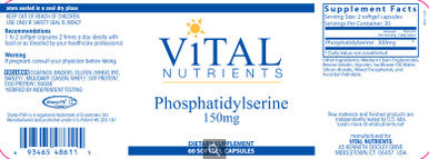 Vital Nutrients Phosphatidylserine 150mg 60sg