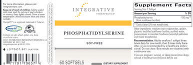 Integrative Therapeutics Phosphatidylserine 60sgs