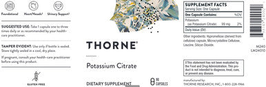 Thorne Potassium Citrate 90c