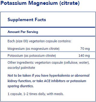 Pure Encapsulations Potassium Magnesium (citrate) 180c