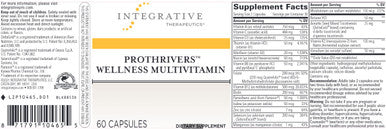 Integrative Therapeutics Prothrivers Wellness Multivitamin 60c