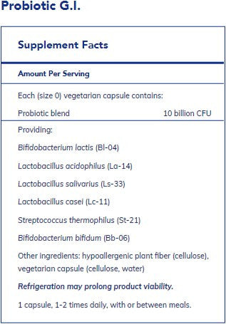 Pure Encapsulations Probiotic G. I. 60c