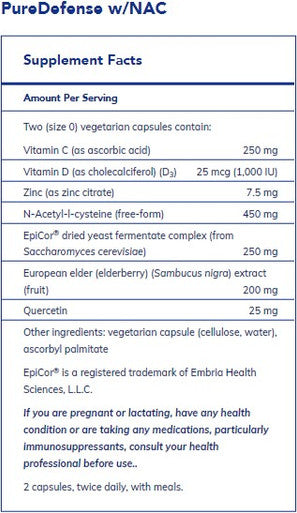 Pure Encapsulations PureDefense with NAC 120c
