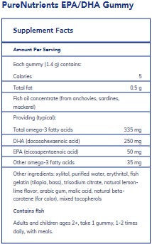 Pure Encapsulations PureNutrients EPA/DHA Gummy 36 gummies