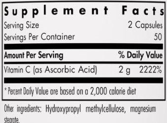 Allergy Research Group Pure Vitamin C 100vc