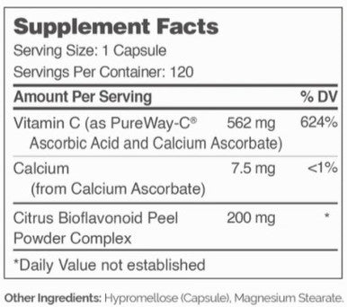 Advanced Nutrition by Zahler PureWay-C 500mg 120c