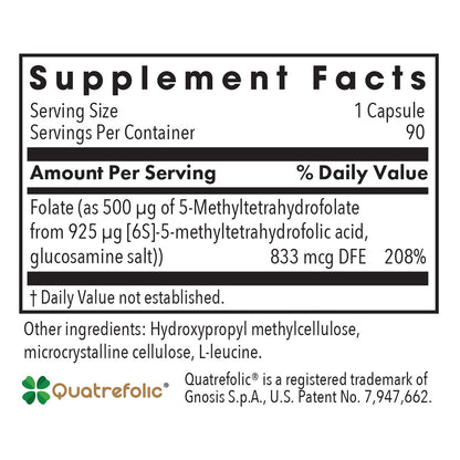 Allergy Research Group QuatreActiv Folate 90vc