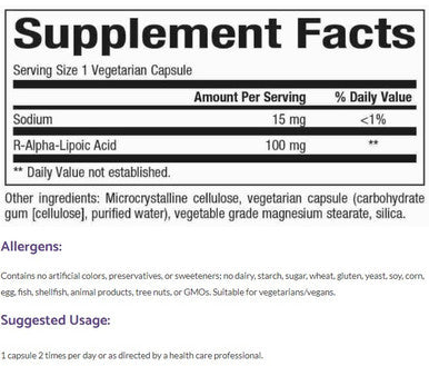 Bioclinic Naturals R-Alpha Lipoic Acid 60C