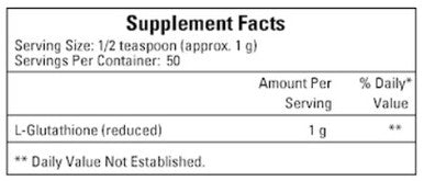 Cardiovascular Research Reduced Glutathione Powder 50grams