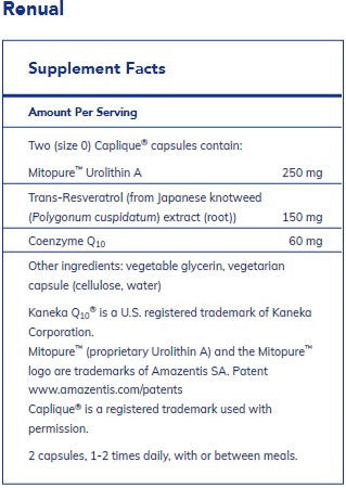 Pure Encapsulations Renual 60 caplique capsules