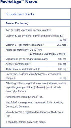 Pure Encapsulations RevitalAge Nerve 120c