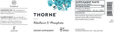 Thorne Riboflavin 5 Phosphate Sodium 60c