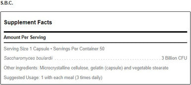 Douglas Laboratories S.B.C (Saccharomyces Boulardii Capsules) 50c