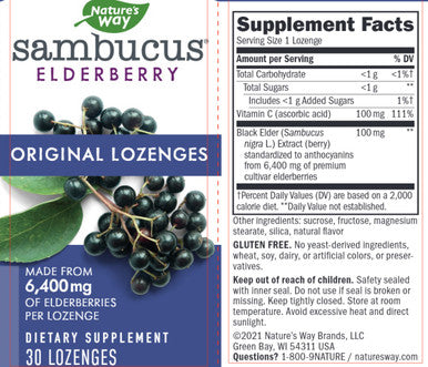 Natures Way Sambucus Original 30 Lozenges