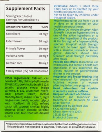 Bionorica Sinupret Adult Strength 50T